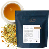Rishi Tea vista frontal del paquete mostrando la marca y el producto