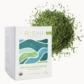 Rishi Tea paquete frontal mostrando 15 sachets y conveniencia