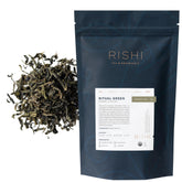 Rishi Tea empaque frontal mostrando diseño y beneficio de conveniencia