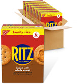 RITZ caja frontal mostrando empaques familiares y frescura