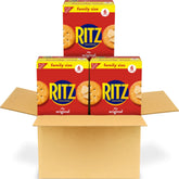 RITZ frente del empaque mostrando las tres cajas y presentación familiar