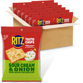 RITZ empaque frontal mostrando 12 snack packs y conveniencia