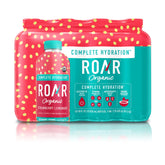 ROAR botella frontal con diseño y sabor Strawberry Lemonade, hidratación práctica