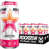 Rockstar lata frente con sabores tangerina mango guayaba fresa, vibrante y refrescante