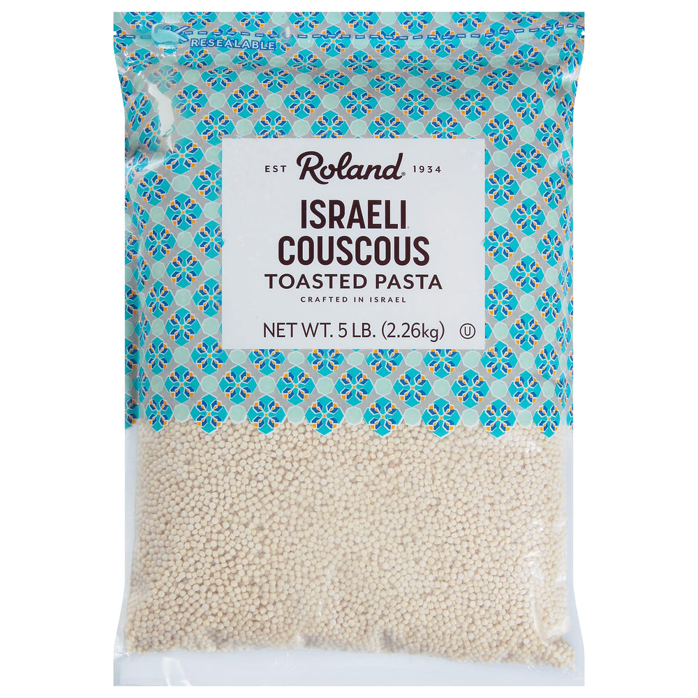 Roland Foods empaque frontal del couscous mostrando tamaño y marca