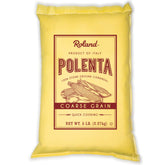 Roland Foods paquete frontal mostrando polenta 5 lb y conveniencia