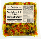 Roland Foods pouch frontal con muffuletta listo para servicio