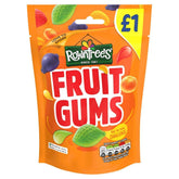 Rowntree's bolsa frontal mostrando diseño y sabores, práctico para llevar