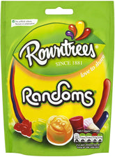 Rowntree's frente del paquete mostrando diseño colorido y ventaja sorpresa