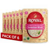 Royal paquete frontal Thai Hom Mali muestra porciones listas y convenientes
