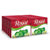 Royal Gelatin frente del empaque muestra sabor lima y preparación rápida