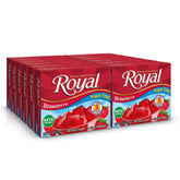 Royal gelatina de fresa frente del empaque mostrando facilidad y conveniencia