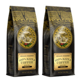 ROYAL KONA COFFEE FOR ROYALTY empaque frontal mostrando pack de dos y beneficio de pureza Kona