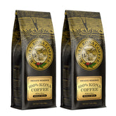 ROYAL KONA COFFEE frente del paquete mostrando diseño y beneficio de frescura