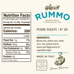 Rummo Rigatoni No.50 primer plano de la textura rigata que mejora la sujeción de salsas