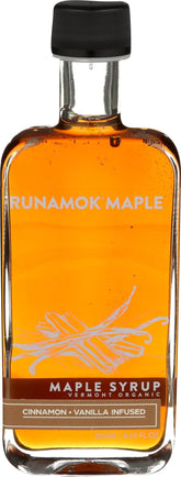 Runamok botella frontal mostrando jarabe de arce auténtico y atractivo color