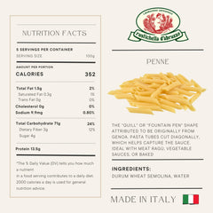 Rustichella d'Abruzzo textura cercana de la penne resalta rugosidad para adherir salsa