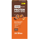 RXBAR caja frontal mostrando sabor chocolate oscuro y mantequilla de maní, ideal para llevar