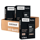 RXBAR caja frontal Chocolate Sea Salt mostrando diseño y conveniencia