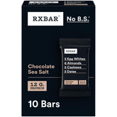 RXBAR frontal de caja Chocolate Sea Salt mostrando diseño y cantidad