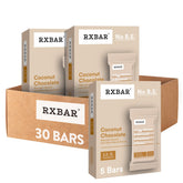 RXBAR empaque frontal mostrando sabor coco chocolate y conveniencia