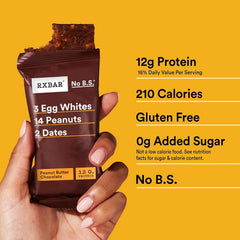 RXBAR etiqueta de ingredientes legible que inspira confianza