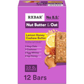 RXBAR frente de caja Lemon Honey Cashew, fácil identificar sabores y cantidad