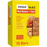 RXBAR caja frontal con 12 barras mostrando contenido y conveniencia