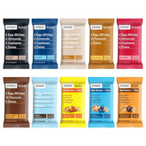 RXBAR empaque frontal mostrando las 20 barras para variedad conveniente