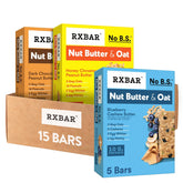 RXBAR pack frontal con las tres cajas variado, práctico para llevar