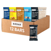 RXBAR pack frontal mostrando 12 barras, conveniencia portátil