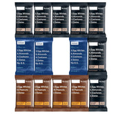 RXBAR vista frontal del pack variedad, práctico para llevar
