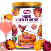 Rylenor frasco sellado con 70 flores comestibles, almacenamiento seguro