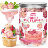 Rylenor frasco frontal con 90+ flores rosadas para decoración, práctico y elegante