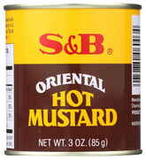 S&B lata frontal mostrando etiqueta y tamaño 3 oz, práctico almacenaje