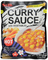 S&B paquete frontal de salsa curry vegetales listo para usar y ahorrar tiempo