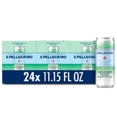 S.Pellegrino lata frontal mostrando diseño y portabilidad