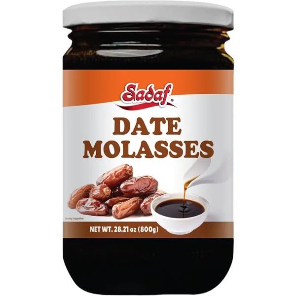 Sadaf frasco frontal del sirope de dátiles, aporta sabor profundo
