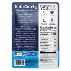 Safe Catch textura de atún sólido en sobre, alta proteína visible
