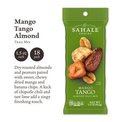 Sahale Snacks detalle de almendras y mango mostrando textura y frescura
