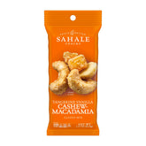 Sahale Snacks frente del paquete mostrando diseño y porción para llevar