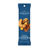 Sahale Snacks frente del paquete que muestra porciones individuales y conveniencia