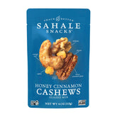 Sahale Snacks vista frontal del paquete de 4 oz mostrando marca y diseño, ideal para identificación rápida