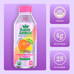 Saint James detalle de etiqueta Saint James x Tarte, atractivo visual