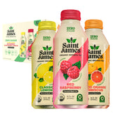 Saint James pack frontal mostrando las 12 botellas y variedad de sabores