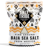Salt Tribe paquete frontal mostrando el tamaño y marca, fácil identificación