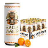 SaltyWater lata naranja frontal mostrando diseño y frescura