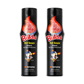SAMYANG frasco frontal mostrando la etiqueta y ventaja de sabor intenso