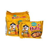 Samyang empaque frontal Cheese Buldak mostrando marca y sabor, atractivo visual