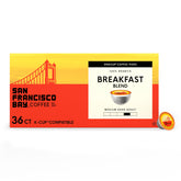SAN FRANCISCO BAY caja delantera mostrando 36 cápsulas y beneficios sostenibles